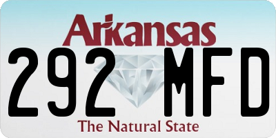 AR license plate 292MFD