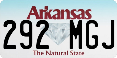 AR license plate 292MGJ