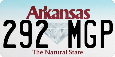 AR license plate 292MGP