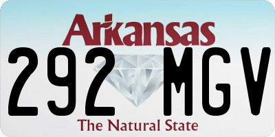 AR license plate 292MGV