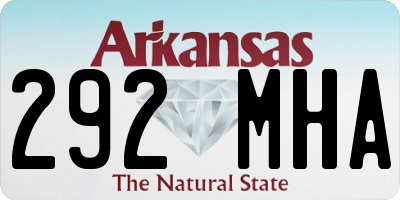 AR license plate 292MHA