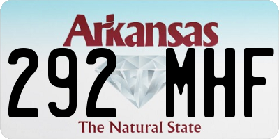 AR license plate 292MHF