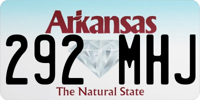 AR license plate 292MHJ