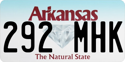 AR license plate 292MHK