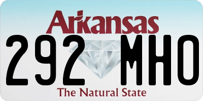 AR license plate 292MHO