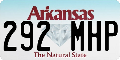 AR license plate 292MHP