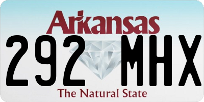 AR license plate 292MHX
