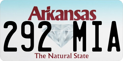 AR license plate 292MIA