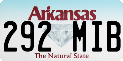 AR license plate 292MIB