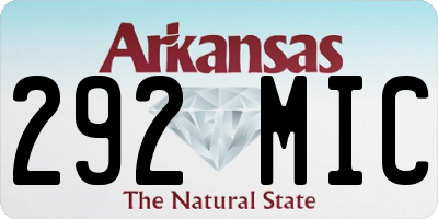 AR license plate 292MIC