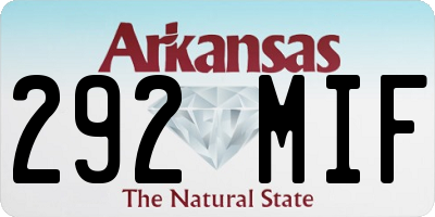 AR license plate 292MIF