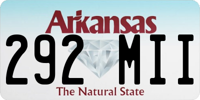 AR license plate 292MII