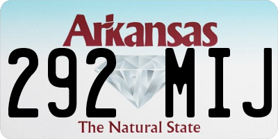 AR license plate 292MIJ