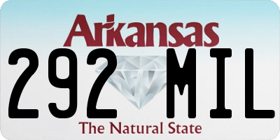 AR license plate 292MIL