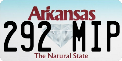 AR license plate 292MIP