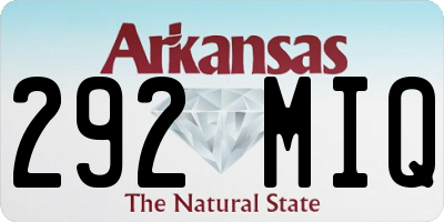 AR license plate 292MIQ