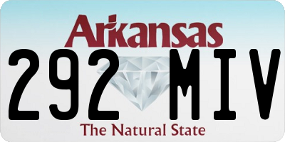 AR license plate 292MIV
