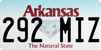 AR license plate 292MIZ