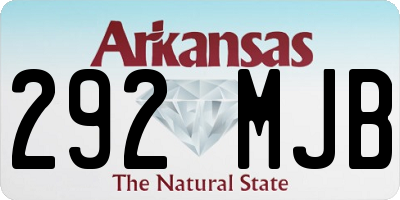 AR license plate 292MJB