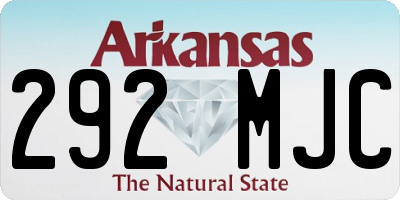 AR license plate 292MJC