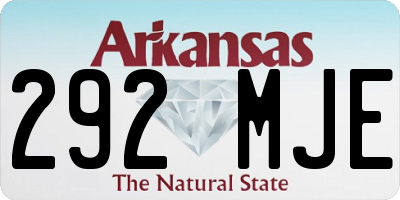 AR license plate 292MJE