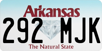 AR license plate 292MJK