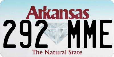 AR license plate 292MME