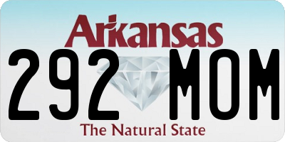 AR license plate 292MOM