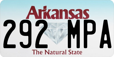 AR license plate 292MPA