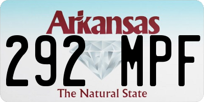 AR license plate 292MPF