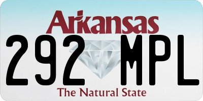 AR license plate 292MPL