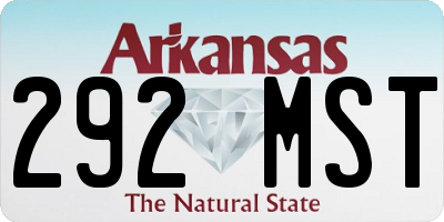 AR license plate 292MST