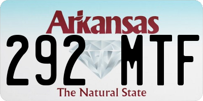 AR license plate 292MTF