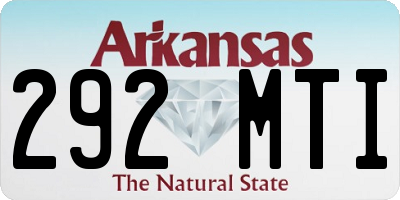 AR license plate 292MTI