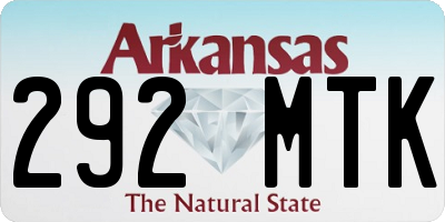 AR license plate 292MTK