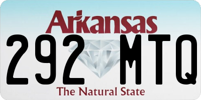 AR license plate 292MTQ