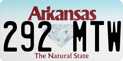 AR license plate 292MTW