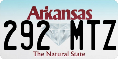 AR license plate 292MTZ