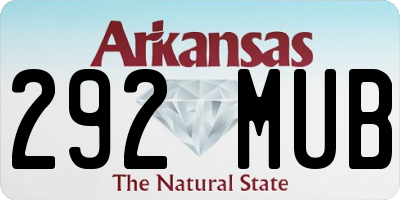 AR license plate 292MUB
