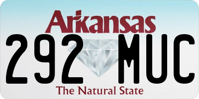 AR license plate 292MUC