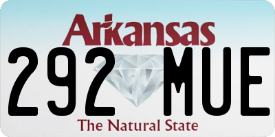 AR license plate 292MUE