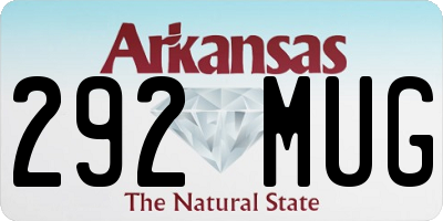 AR license plate 292MUG