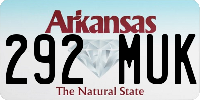 AR license plate 292MUK