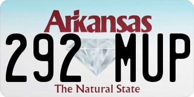 AR license plate 292MUP