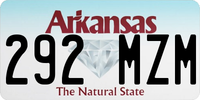 AR license plate 292MZM