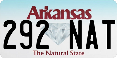 AR license plate 292NAT