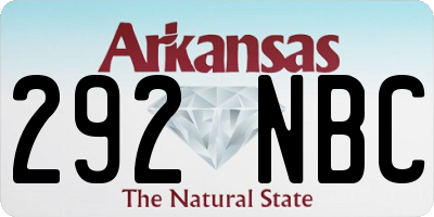 AR license plate 292NBC