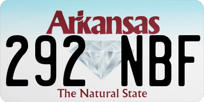 AR license plate 292NBF