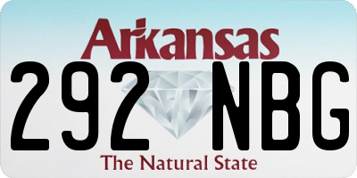 AR license plate 292NBG