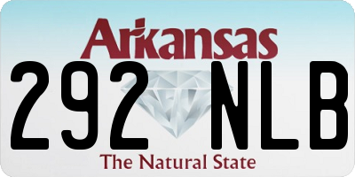 AR license plate 292NLB